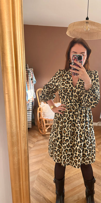 Robe cintrée léopard