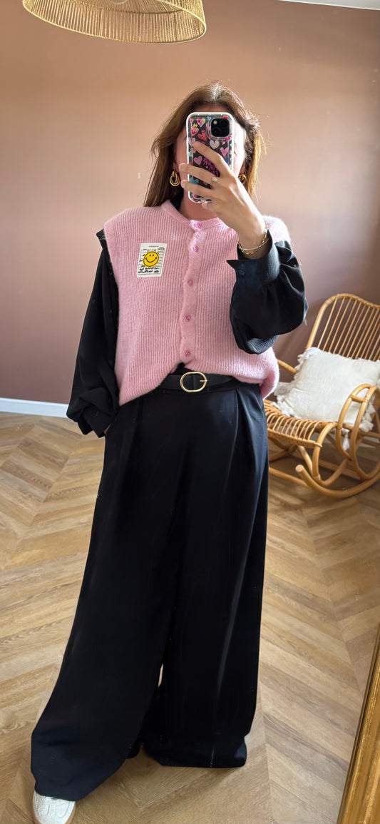 Gilet sans manche rose