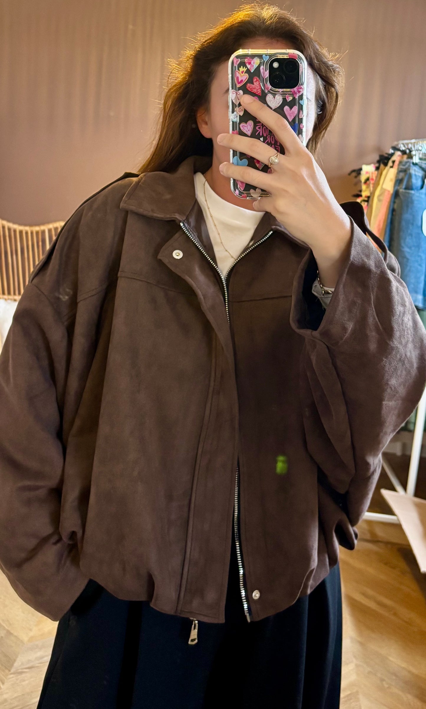 Veste oversize effet daim